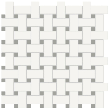 Picture of Tesoro - Soho Basketweave Mosaic White & Cement Chic