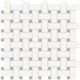 Picture of Tesoro - Soho Basketweave Mosaic White & Cloud Blue
