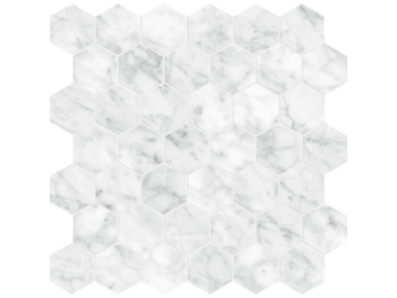 Picture of Tesoro - La Marca 2 Hex Mosaic Matte Carrara Gioia