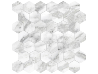 Picture of Tesoro - La Marca 2 Hex Mosaic Polished Arabescato