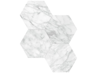 Picture of Tesoro - La Marca 6 Hex Mosaic Matte Carrara Gioia