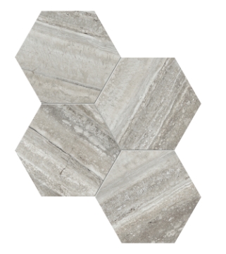 Picture of Tesoro - La Marca 6 Hex Mosaic Matte Travertino Instrata
