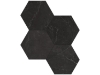 Picture of Tesoro - La Marca 6 Hex Mosaic Polished Nero Venato