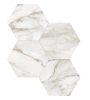 Picture of Tesoro - La Marca 6 Hex Mosaic Polished Calacatta Paonazzo