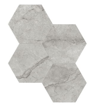 Picture of Tesoro - La Marca 6 Hex Mosaic Polished Paradiso Argento