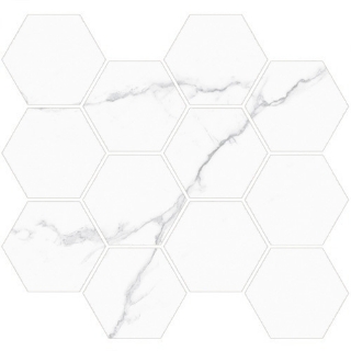 Picture of Tesoro - Cora Hexagon Mosaic Carrara