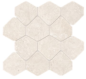Picture of Tesoro - Kalkarea Hexagon Mosaic Ivory