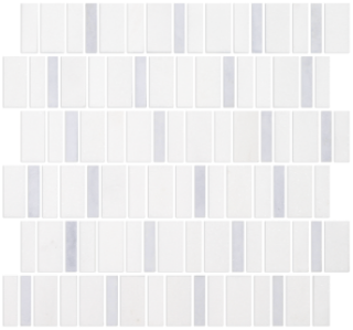 Picture of Tesoro - Metro Blend Thassos Irregular Stacked Thassos Blue