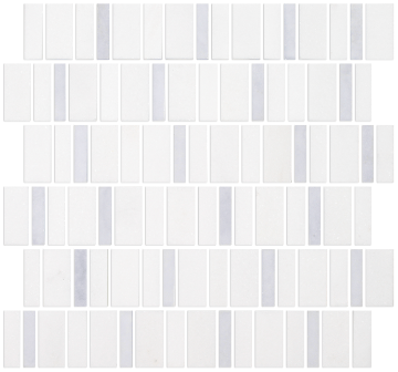 Picture of Tesoro - Metro Blend Thassos Irregular Stacked Thassos Blue