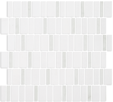 Picture of Tesoro - Metro Blend Thassos Irregular Stacked Thassos Green