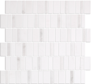Picture of Tesoro - Metro Blend Thassos Irregular Stacked Thassos Iceberg