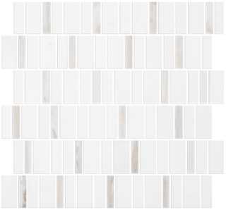 Picture of Tesoro - Metro Blend Thassos Irregular Stacked Thassos Skyline