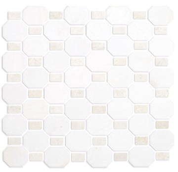 Picture of Tesoro - Metro Blend Thassos Octagon Dot Thassos Nova Dot