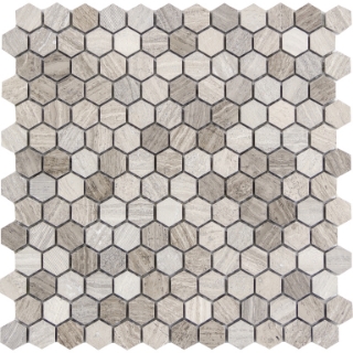 Picture of Emser Tile - Metro Hexagon Mix 1 x 1 Gray