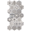 Picture of Equipe - Hexatile Harmony Decos Harmony Black and White