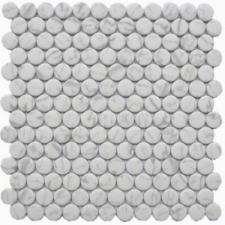 Picture of Arvex - Enameled Glass Mosaics Carrara Penny Round