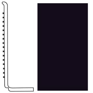 Picture of Roppe - Pinnacle Rubber Wall Base 4 (Sanitary Toe Base) Black