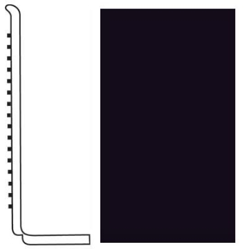 Picture of Roppe - Pinnacle Rubber Wall Base 4 (Sanitary Toe Base) Black
