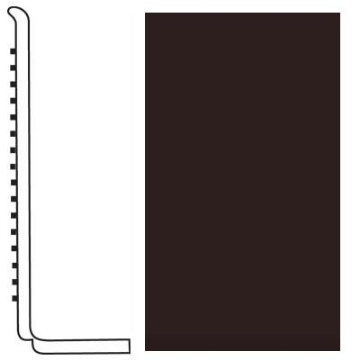 Picture of Roppe - Pinnacle Rubber Wall Base 4 (Sanitary Toe Base) Brown