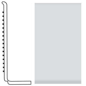 Picture of Roppe - Pinnacle Rubber Wall Base 4 (Sanitary Toe Base) Iceberg