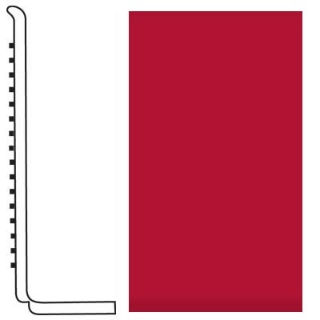 Picture of Roppe - Pinnacle Rubber Wall Base 4 (Sanitary Toe Base) Red