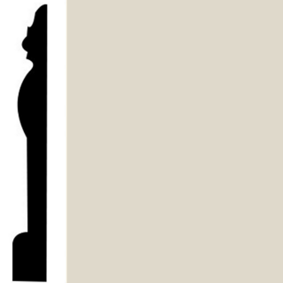 Picture of Roppe - Contours Wall Base 45 Novel 4.5 Parchment