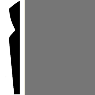 Picture of Roppe - Contours Wall Base 80 Divine Battleship