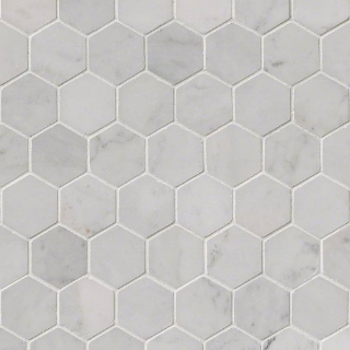 Picture of MSI - Marble Mosaics Hexagon 2 x 2 Polished Carrara White