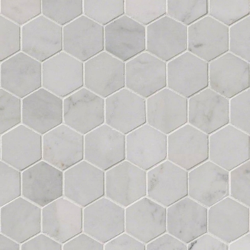 Picture of MSI - Marble Mosaics Hexagon 2 x 2 Polished Carrara White