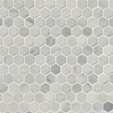 Picture of MSI - Marble Mosaics Hexagon 1 X 1 Honed Arabescato Carrara