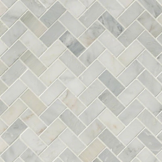Picture of MSI - Marble Mosaics Herringbone Honed Arabescato Carrara