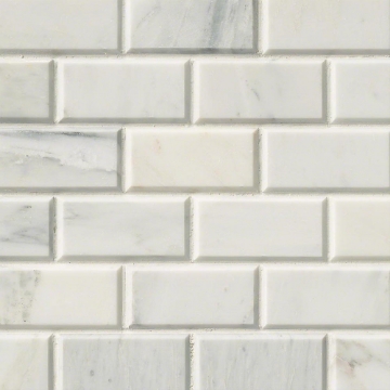 Picture of MSI - Marble Mosaics Brick 2 x 4 Honed Arabescato Cararra Beveled