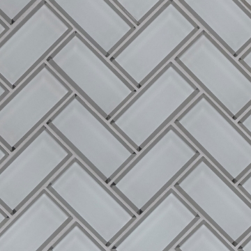 Picture of MSI - Glass Mosaic Herringbone Ice Bevel