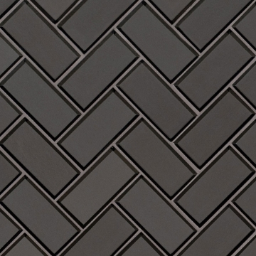Picture of MSI - Glass Mosaic Herringbone Metallic Gray Bevel