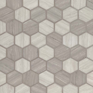 Picture of MSI - Glass Mosaic Hexagon Silva Oak