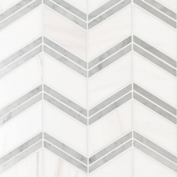 Picture of MSI - Marble Mosaic Chevron Bianco Dolomite