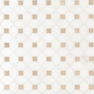 Picture of MSI - Marble Mosaics Dotty Bianco Dolomite Crema