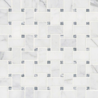 Picture of MSI - Marble Mosaics Basketweave Honed Calacatta Cressa