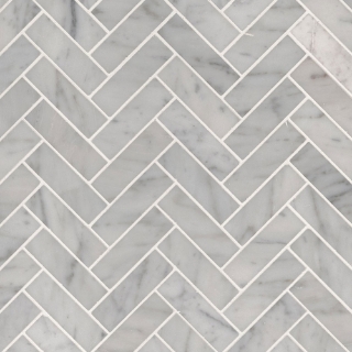 Picture of MSI - Marble Mosaics Herringbone Polished Carrara White