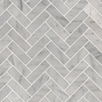 Picture of MSI - Marble Mosaics Herringbone Polished Carrara White
