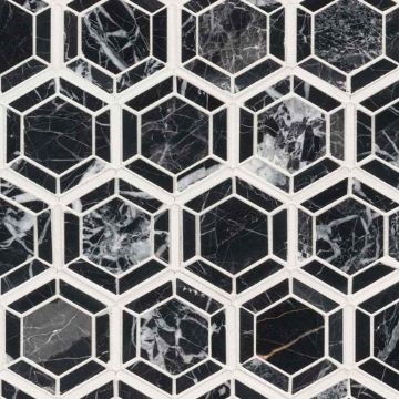 Picture of MSI - Marble Mosaics Hexagono Nero