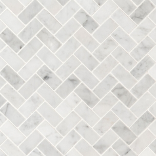 Picture of MSI - Marble Mosaics Herringbone Honed Carrara White