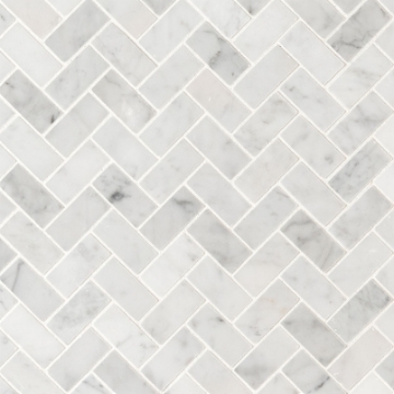 Picture of MSI - Marble Mosaics Herringbone Honed Carrara White