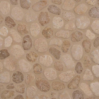 Picture of MSI - Rio Lago Pebble Mosaics 12 X 12 Tumbled Travertine Blend