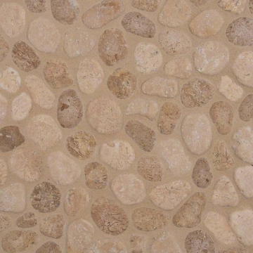 Picture of MSI - Rio Lago Pebble Mosaics 12 X 12 Tumbled Travertine Blend