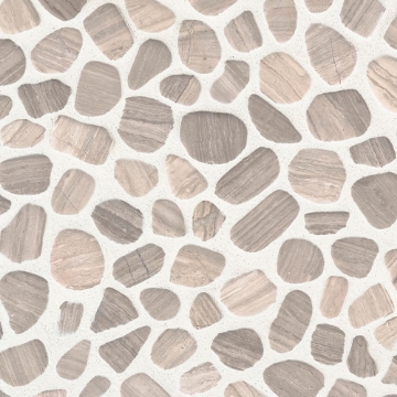 Picture of MSI - Rio Lago Pebble Mosaics 12 X 12 Tumbled White Oak
