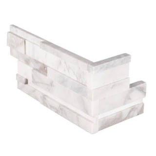 Picture of MSI - RockMount Stacked Stone L Corner 3D 6 X 12 x 6 Calacatta Cressa