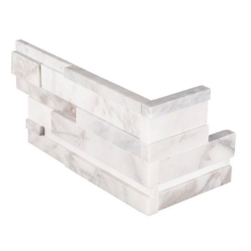 Picture of MSI - RockMount Stacked Stone L Corner 3D 6 X 12 x 6 Calacatta Cressa