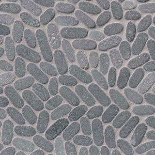 Picture of MSI - Rio Lago Pebble Mosaics 12 X 12 Tumbled Sliced Pebble Coal