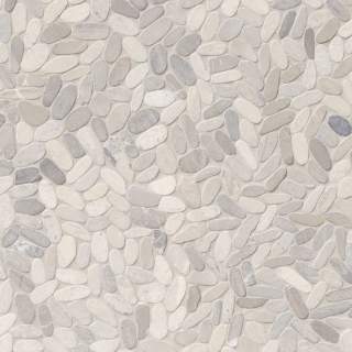 Picture of MSI - Rio Lago Pebble Mosaics 12 X 12 Tumbled Sliced Pebble Truffle